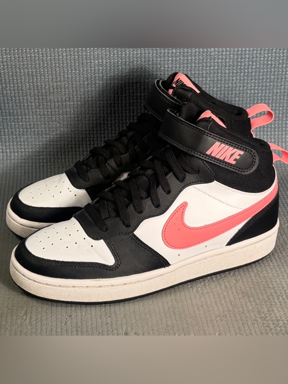 Nike Court Borough 2 Mid White Sunset Pulse Shoes CD7782-005 Sz 6Y Sz 7.5 Women